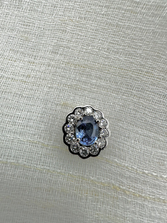 14 karat White Gold Sapphire Pendant