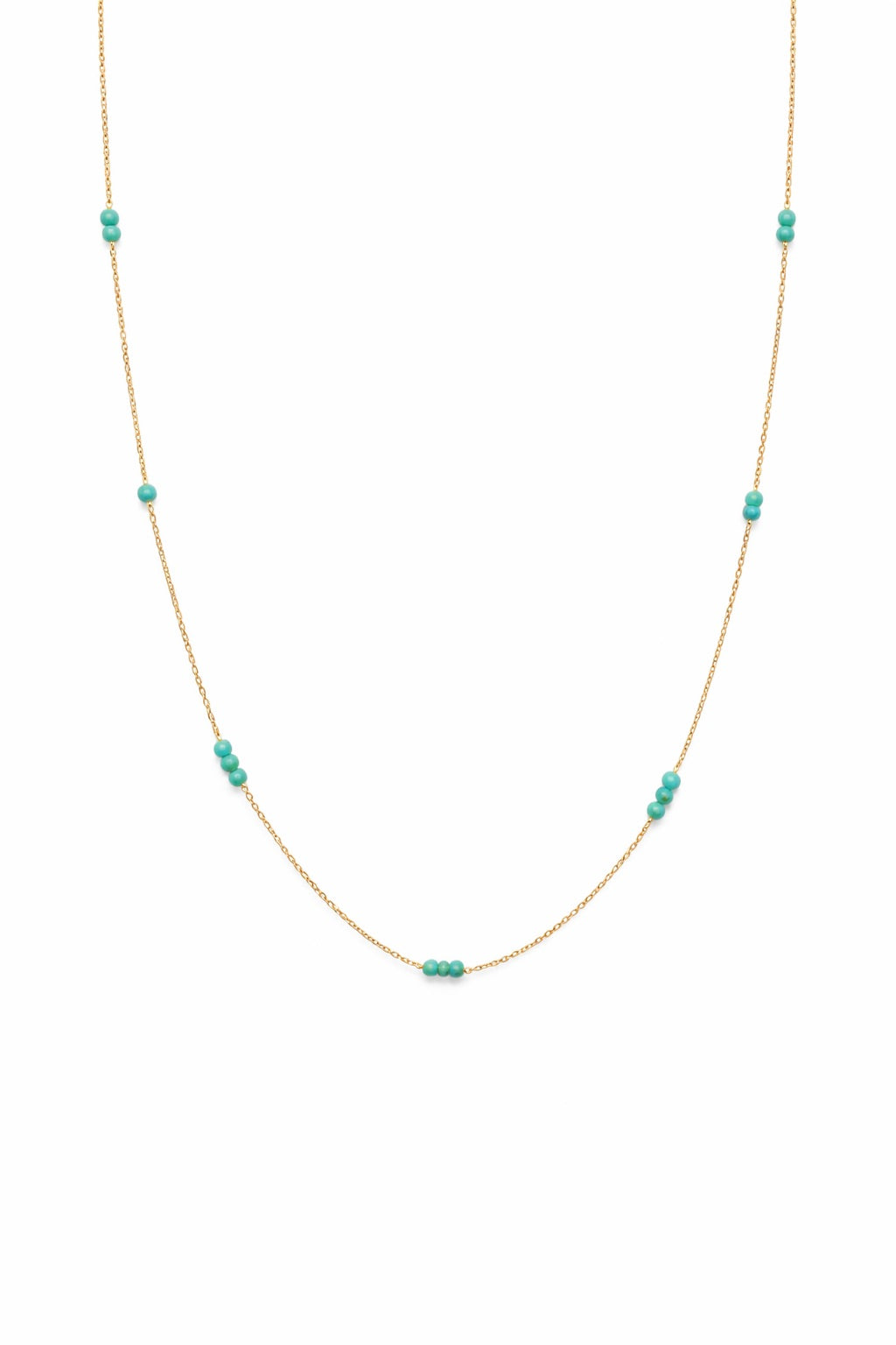 18K Long turquoise Necklace