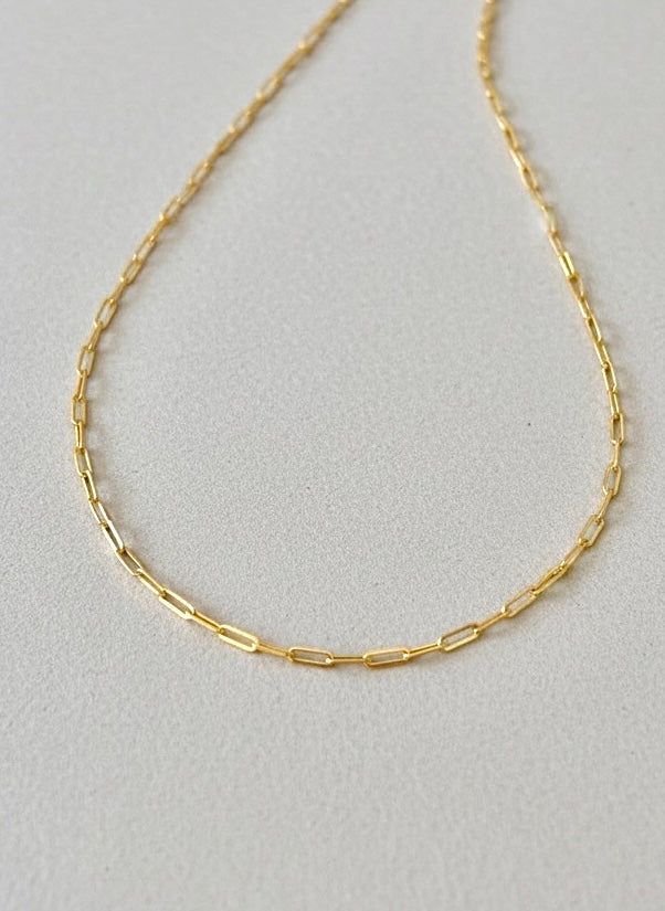 18k Italian Paperclip Chain | Ella Creations Jewelry
