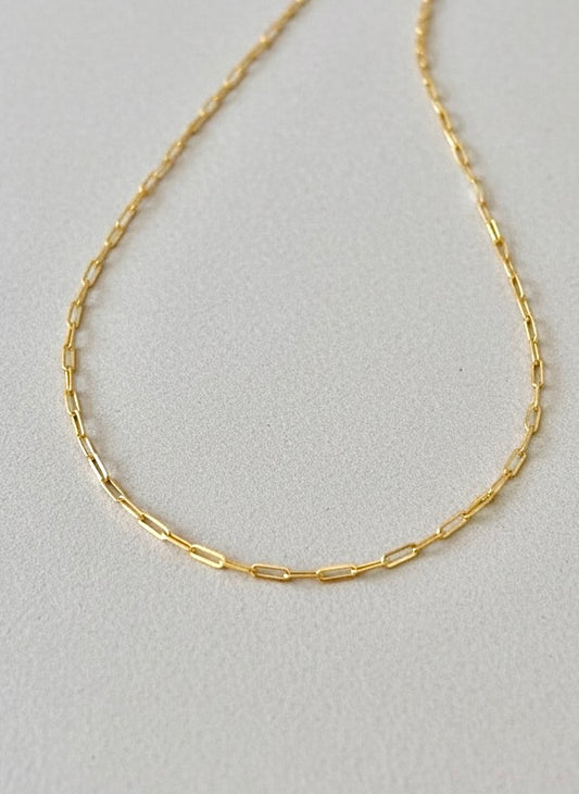 18k Italian Paperclip Chain | Ella Creations Jewelry
