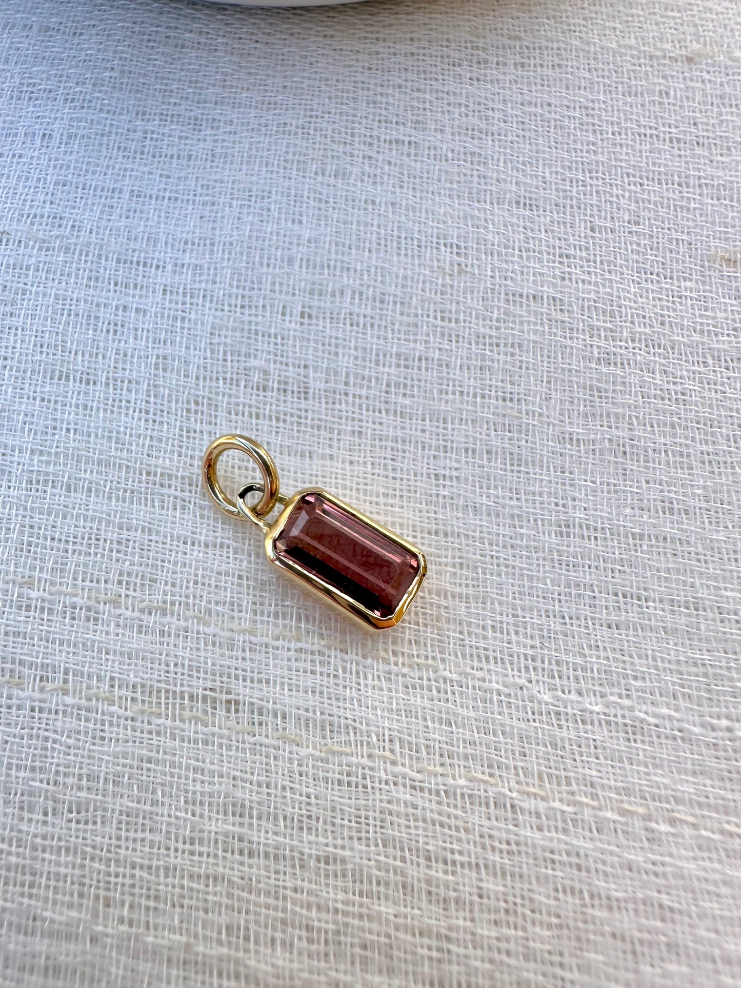 18K Gold ink Tourmaline 2ct charm | Ella Creations jewelry