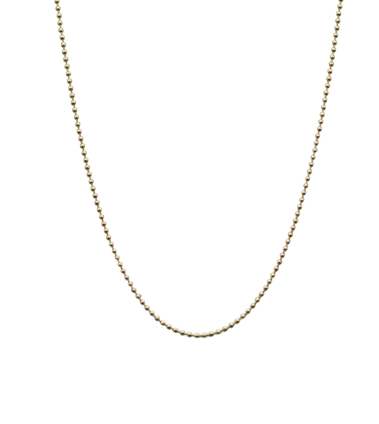 18K Bead Chain | 17"| 1mm