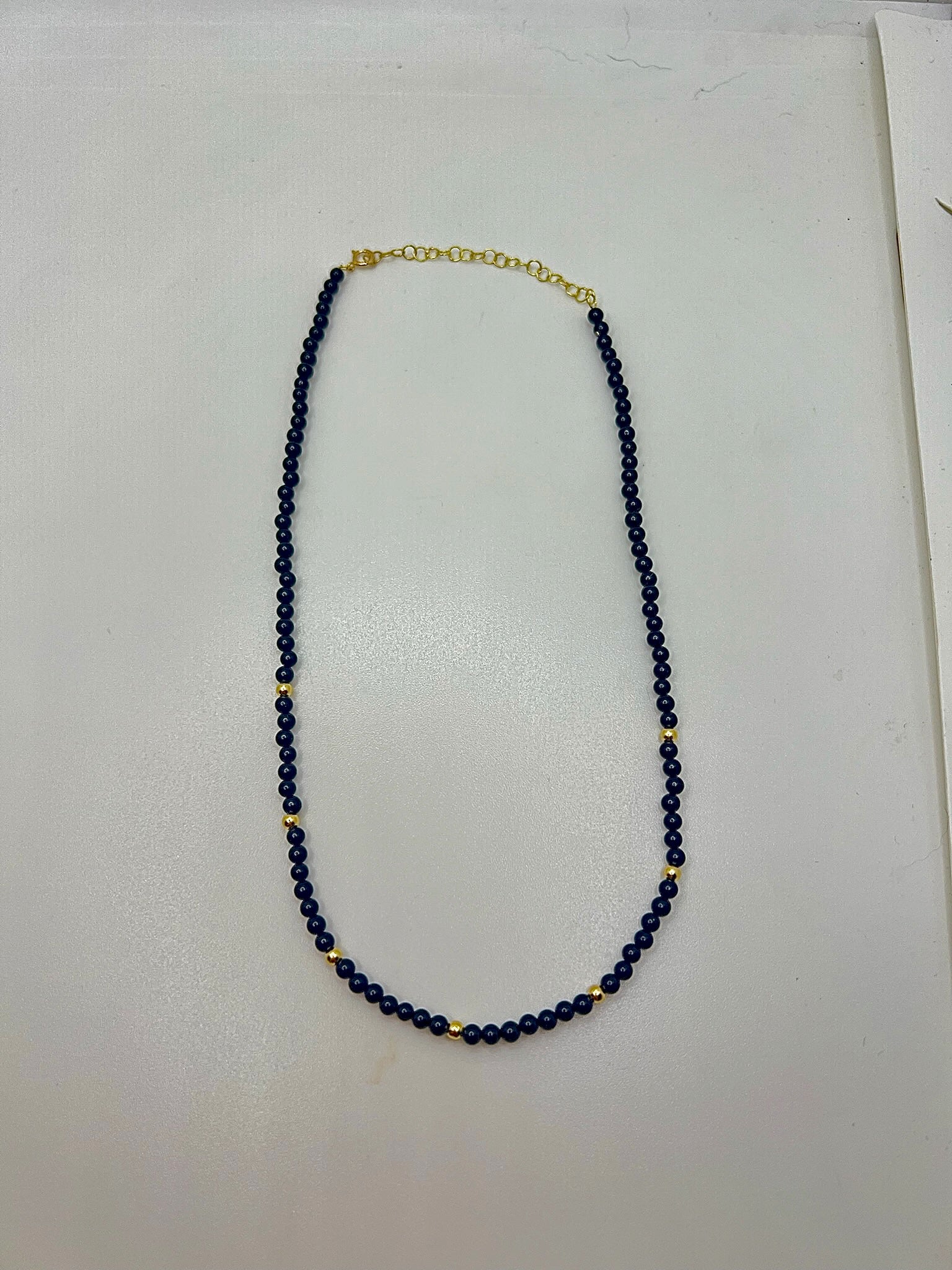 Black Onyx Necklace with extender chain | Ella Creations Jewelry