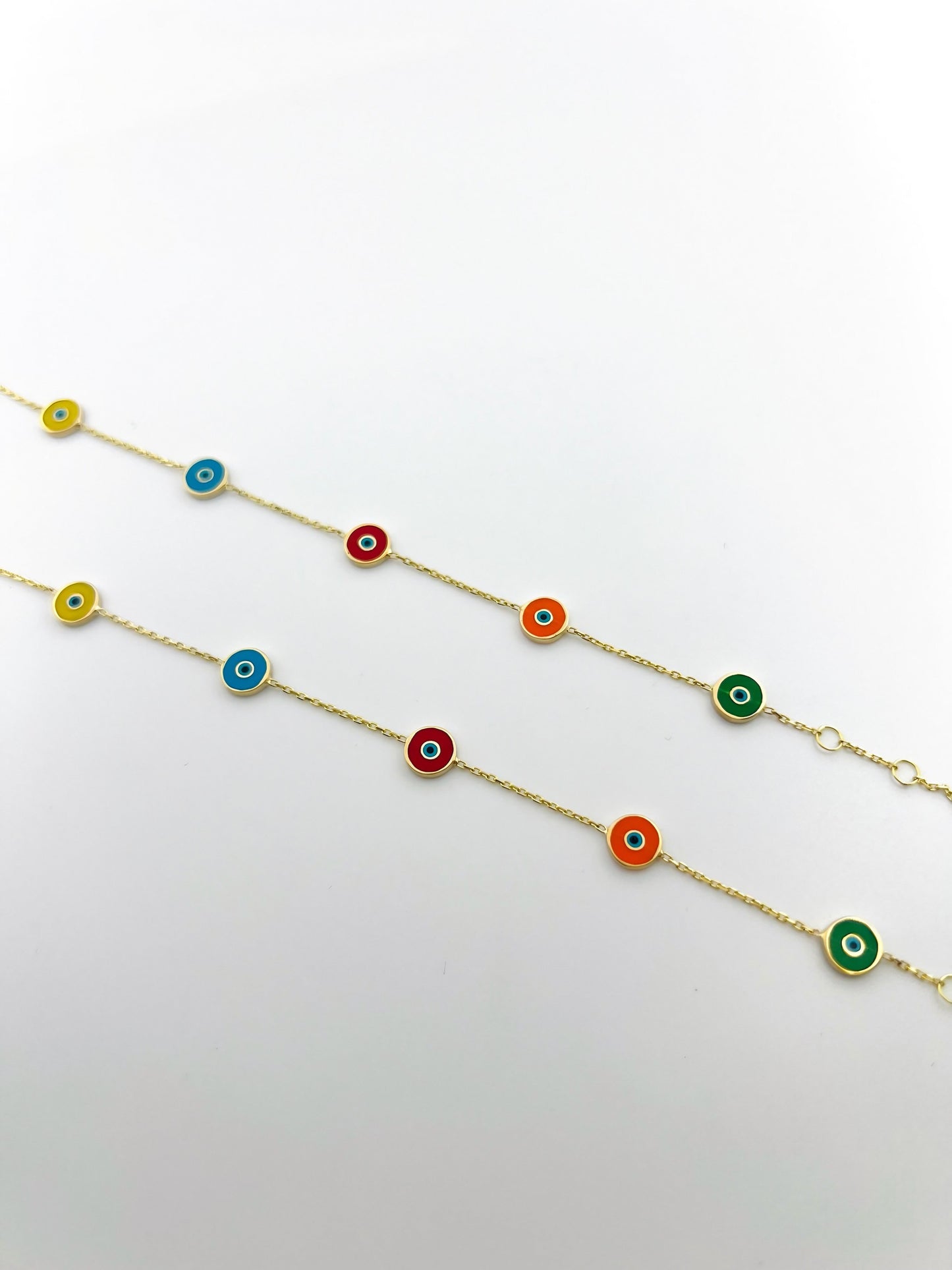 colorful Evil eye 18k gold bracelet protection bracelet | Ella Creations Jewelry