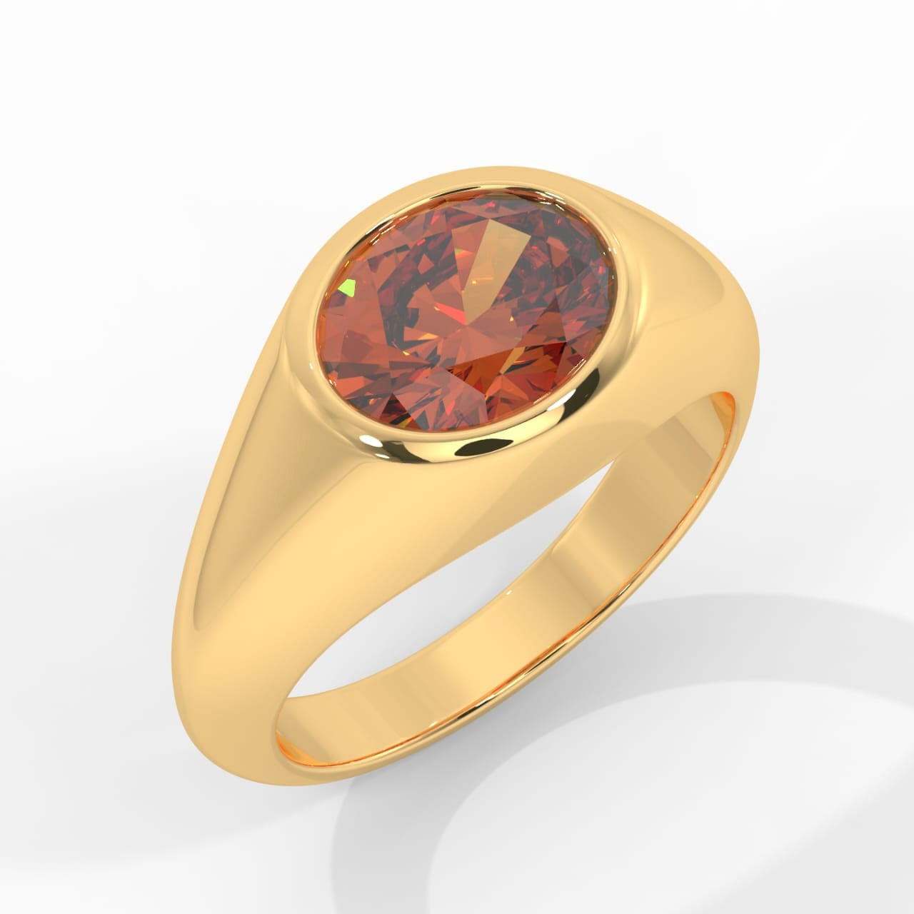 custom signet ring handcrafted in luxurious 18K solid gold and tailored to your size, select your favorite gold hue, and gemstone, this is a completely customizable ring designed and manufactured according to your request | Ella Creations Jewelry 