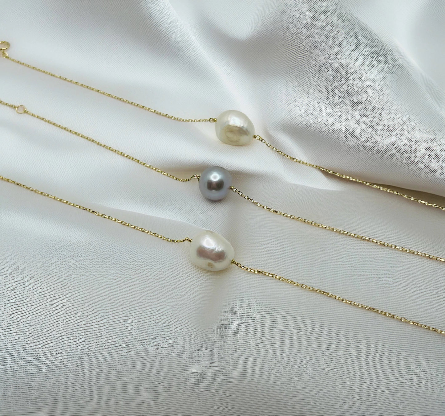 Freshwater Peal Bracelet | Grey Pearl