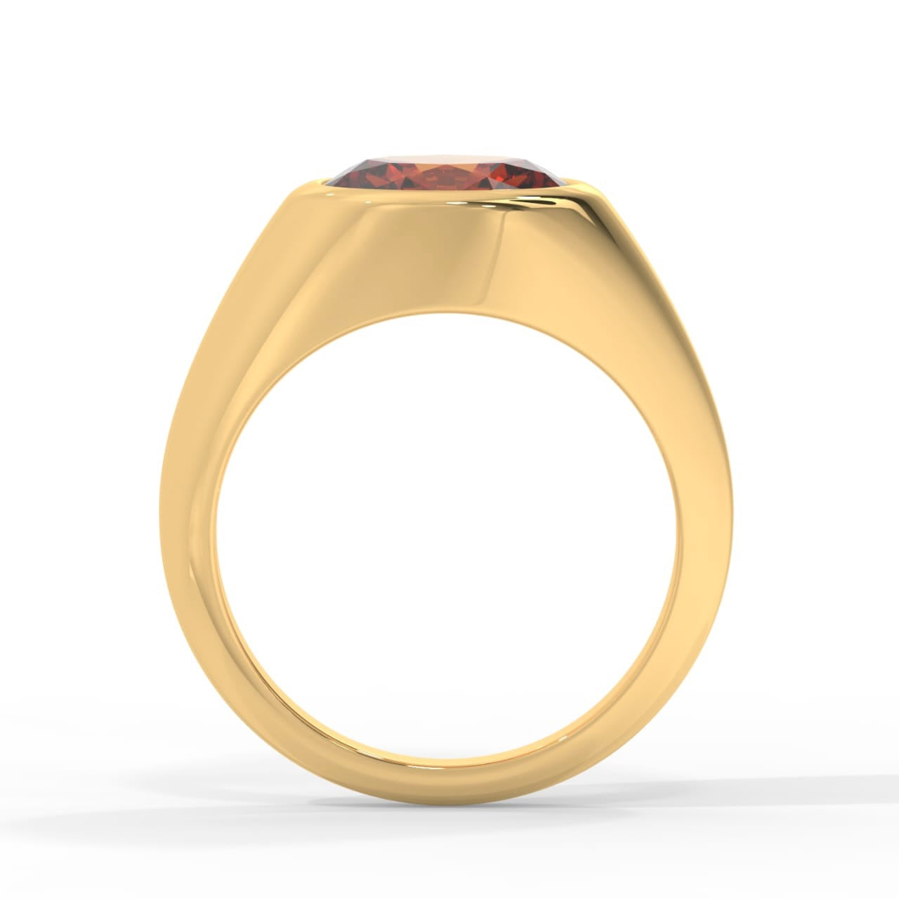 custom signet ring handcrafted in luxurious 18K solid gold and tailored to your size, select your favorite gold hue, and gemstone, this is a completely customizable ring designed and manufactured according to your request | Ella Creations Jewelry 