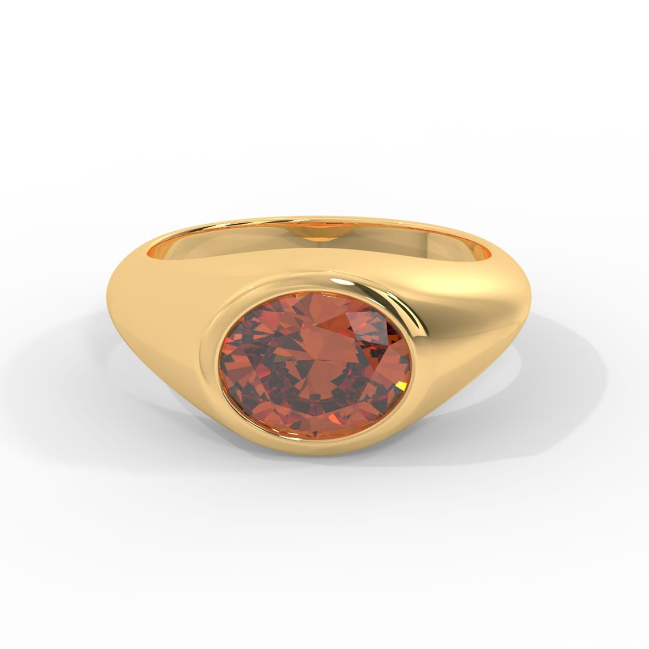 custom signet ring handcrafted in luxurious 18K solid gold and tailored to your size, select your favorite gold hue, and gemstone, this is a completely customizable ring designed and manufactured according to your request | Ella Creations Jewelry 