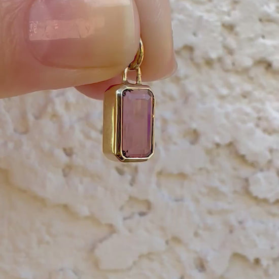 18K Gold ink Tourmaline 2ct charm | Ella Creations jewelry