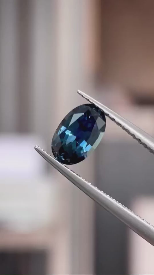 Unheated Teal Sapphire 1.15CT