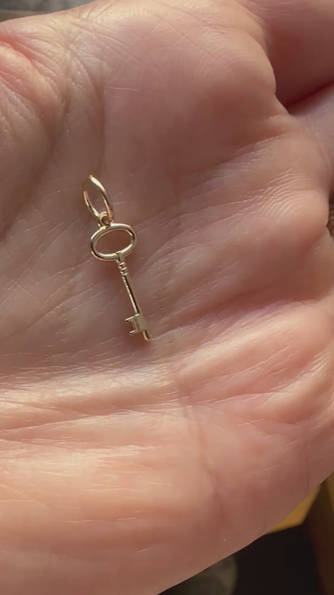 18k gold the key charm | Ella Creations Jewelry