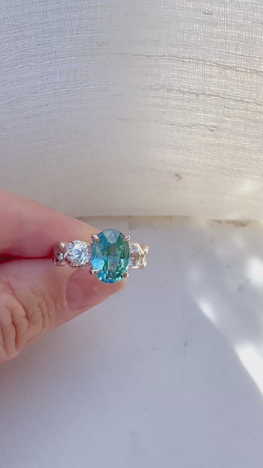14K Custom made Zircon Rose Gold Ring