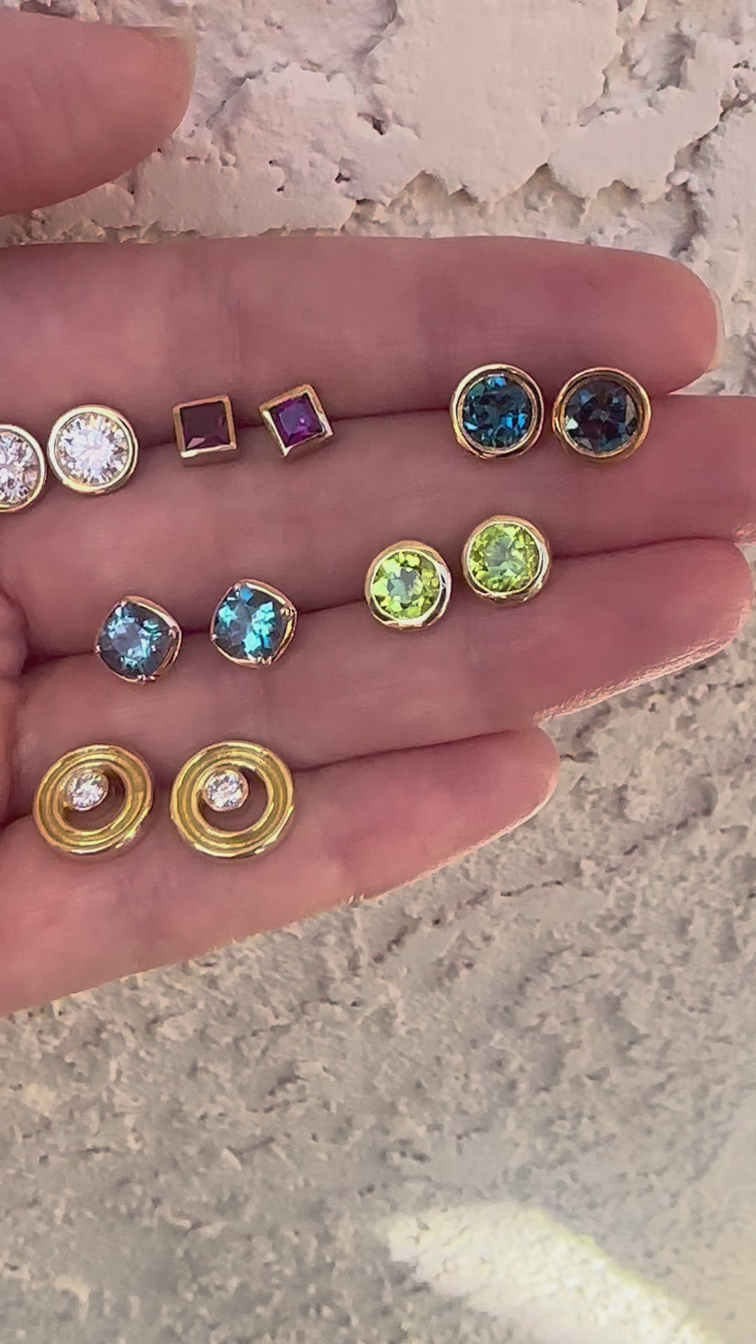 Gold Gemstone Earrings | Ella Creations Jewelry