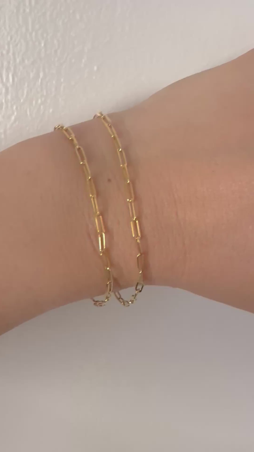 18K paperclip bracelet with Spring Clasp | Ella Creations Jewelry