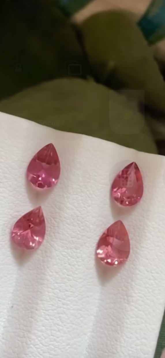 Pink Tourmaline Custom made slide through Pendant handcrafted in 18k Gold | Ella Creations Jewelry