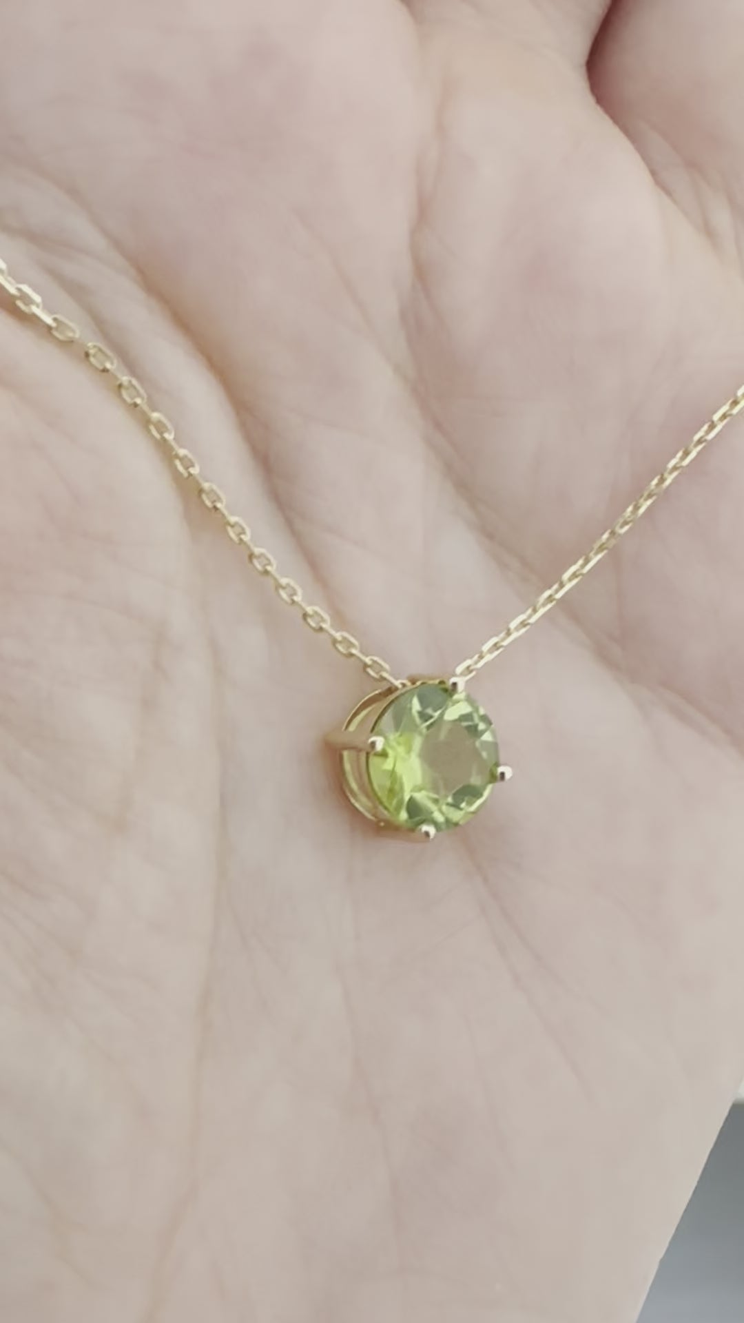 Peridot Necklace handcrafted in 18 karat gold | Ella Creations jewelry