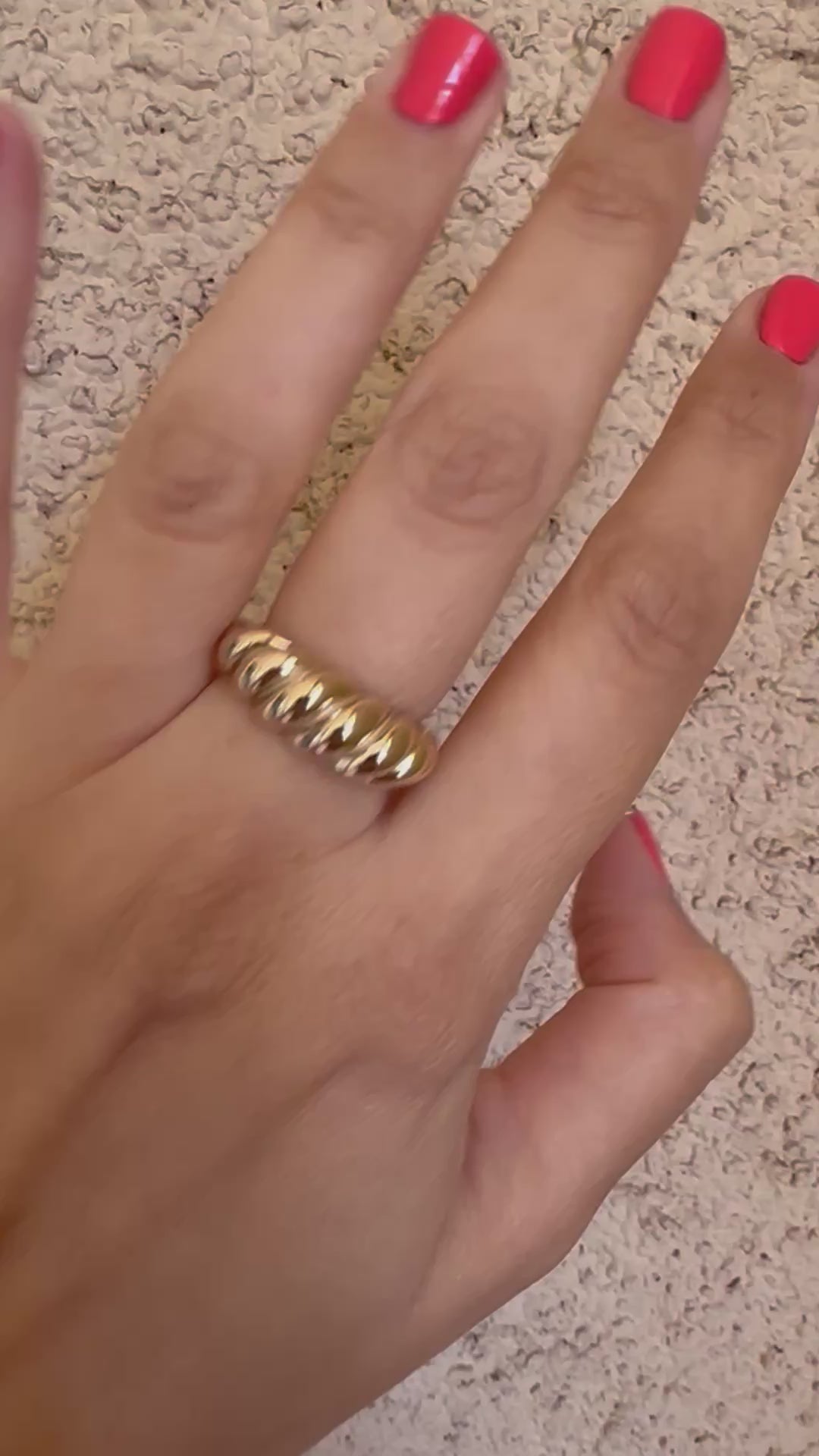 Solid Gold Croissant Ring, available in 14K or 18k solid gold | Ella Creations Jewelry