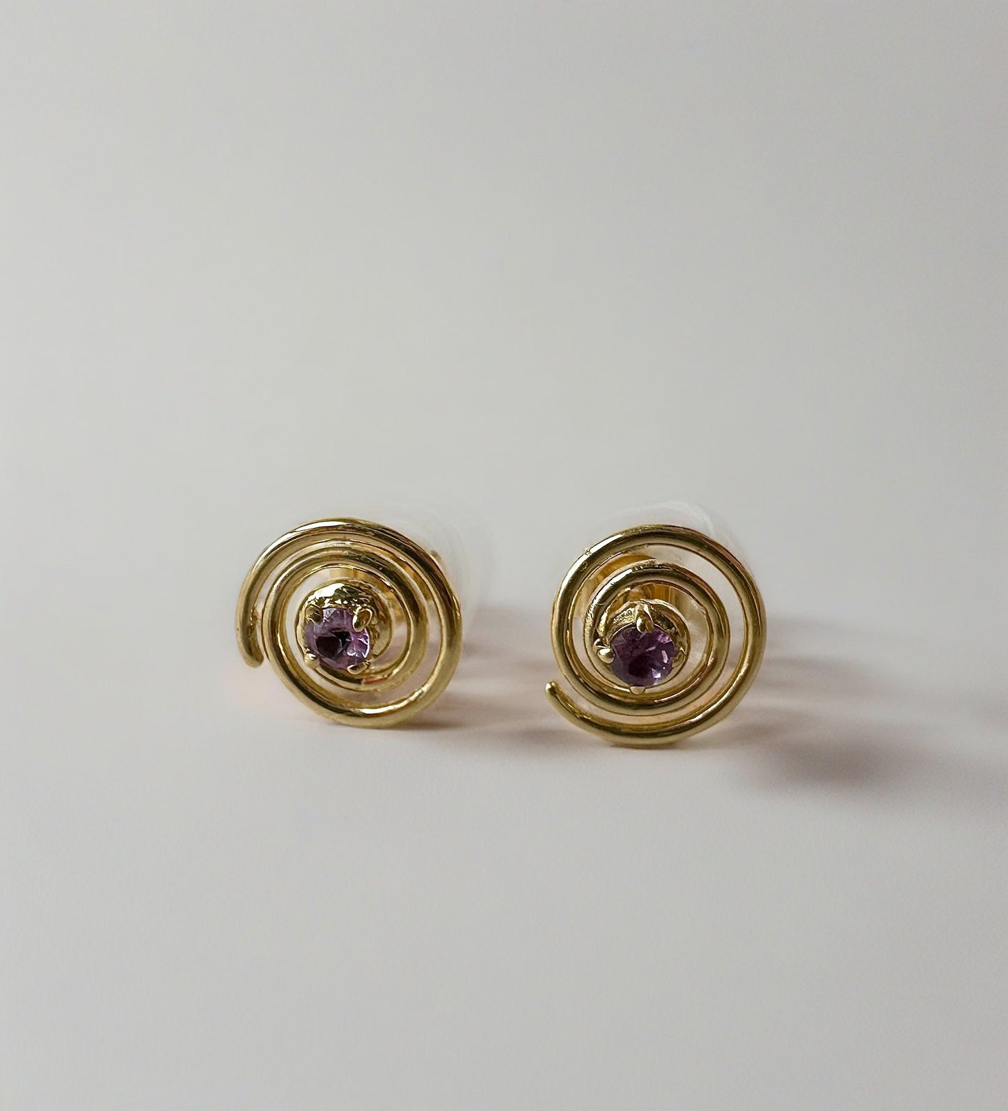 Sapphire earrings solid gold 18k | Ella Creations Jewelry