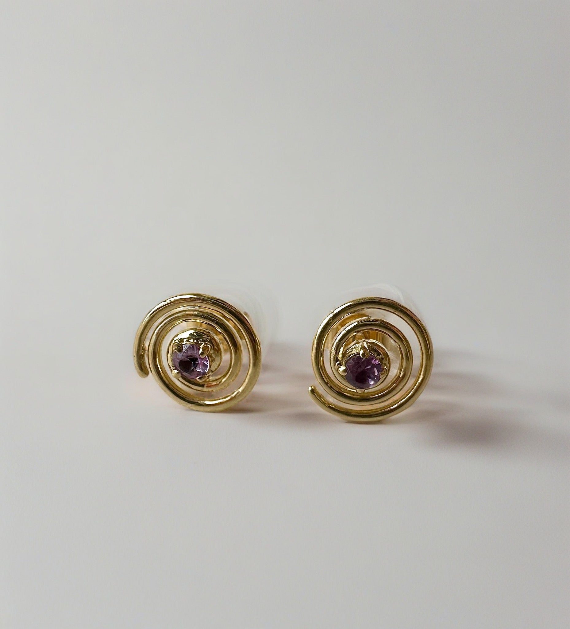 Sapphire earrings solid gold 18k | Ella Creations Jewelry
