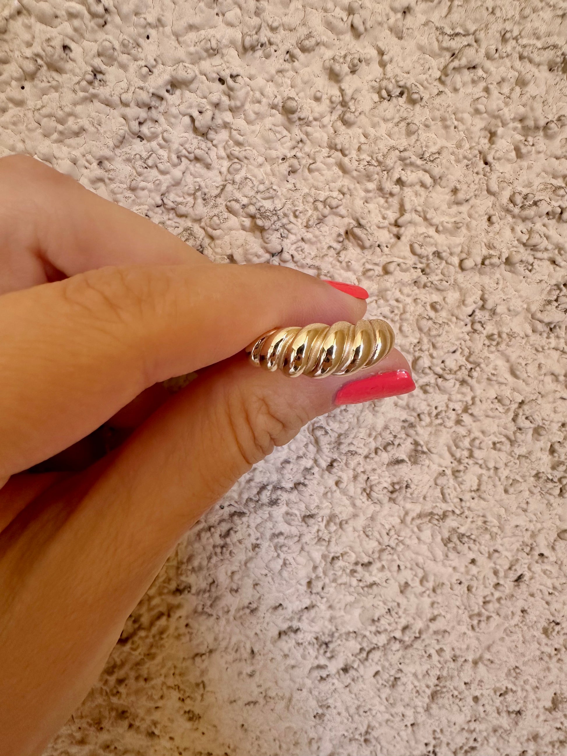  Solid Gold Croissant Ring, available in 14K or 18k solid gold | Ella Creations Jewelry